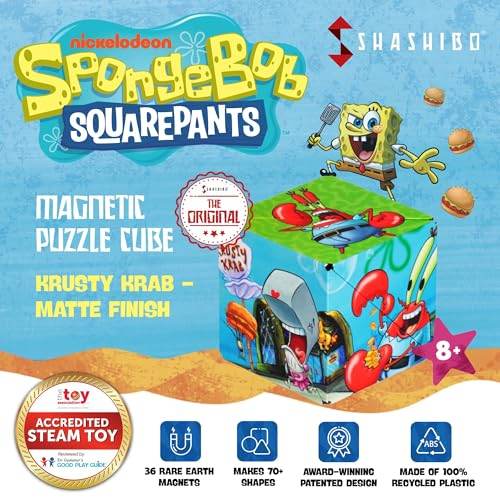 SHASHIBO Magnetic Puzzle Cube: Spongebob Squarepants - Krusty Krab - 
