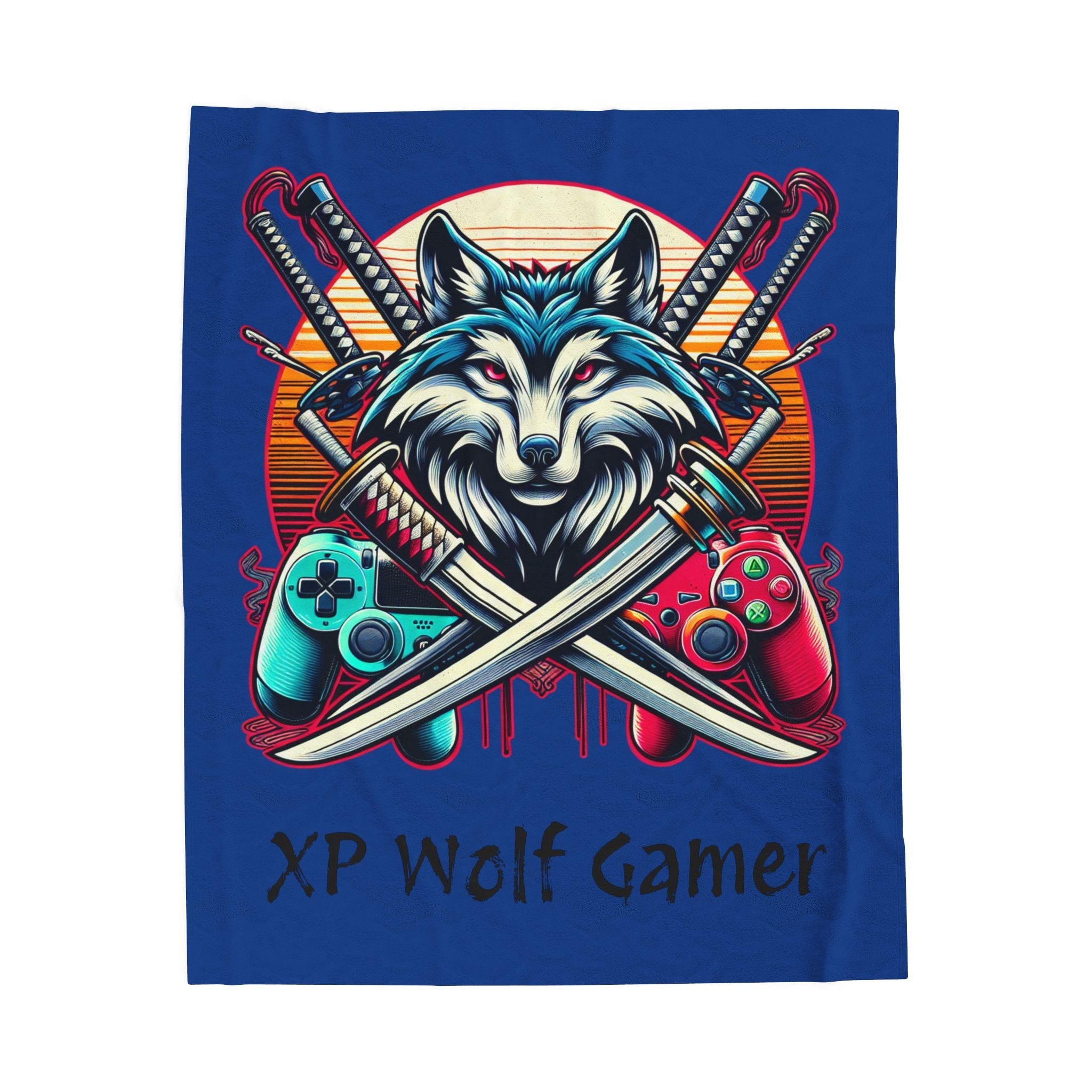 XP Wolf Gamer Plush Blanket(The Symbol of the Gamer)