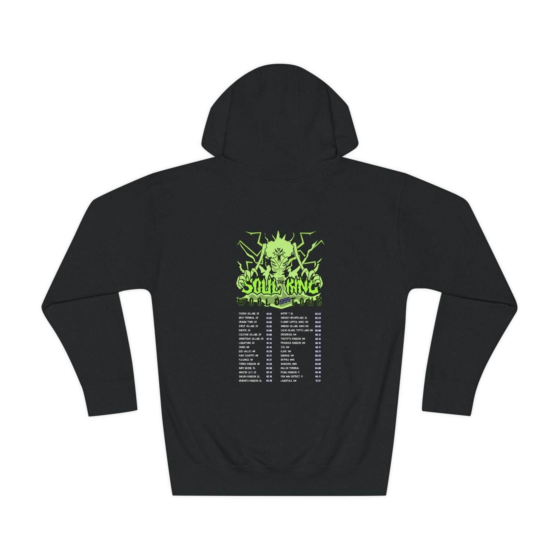 Soul King Brook 1999 World Tour Double Sided Premium Anime Manga Hoodie - Black / S