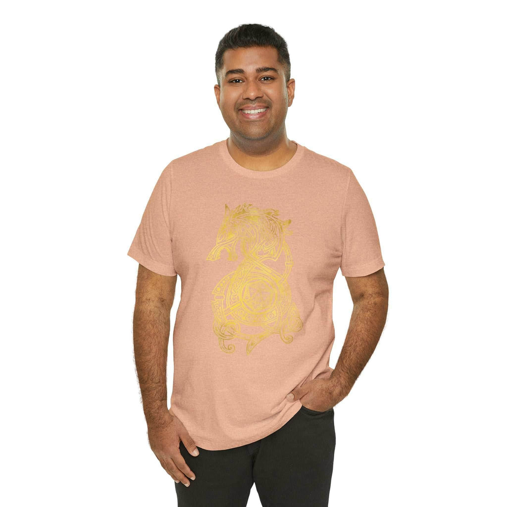Golden Celtic Dice Dragon Shirt - Army / S