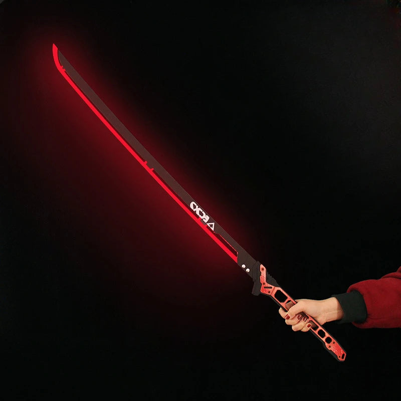 108cm Cyberpunk Errata Light saber Thermal Katana Blade Game Peripheral Acrylic Glow Samurai Sword Model for Cosplay Gifts Toys