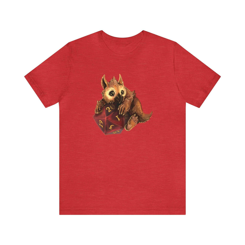 Owliver with High Variance D20 Short Sleeve Tee - Heather Red / S