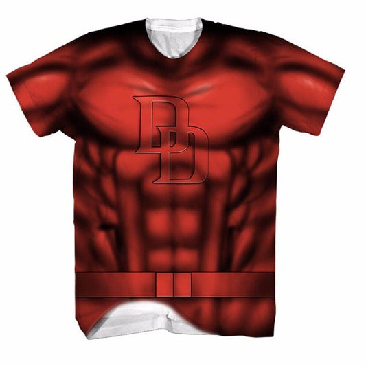 Daredevil Costume Marvel Comics Sublimated Adult T-Shirt - S