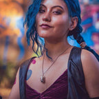 League of Legends X RockLove ARCANE Articulated Jinx Chomper Pendant - 