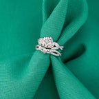 Disney X RockLove DISNEY THE PRINCESS AND THE FROG Tiana Water Lily Stacker Rings - Yellow Gold Plated / Size 5