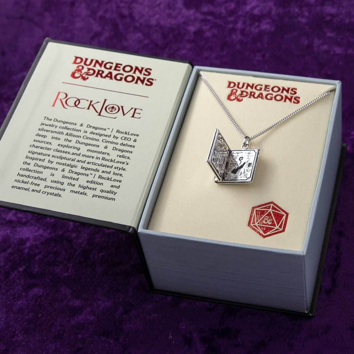 Dungeons and Dragons X RockLove Wizard Spell Book Necklace - 