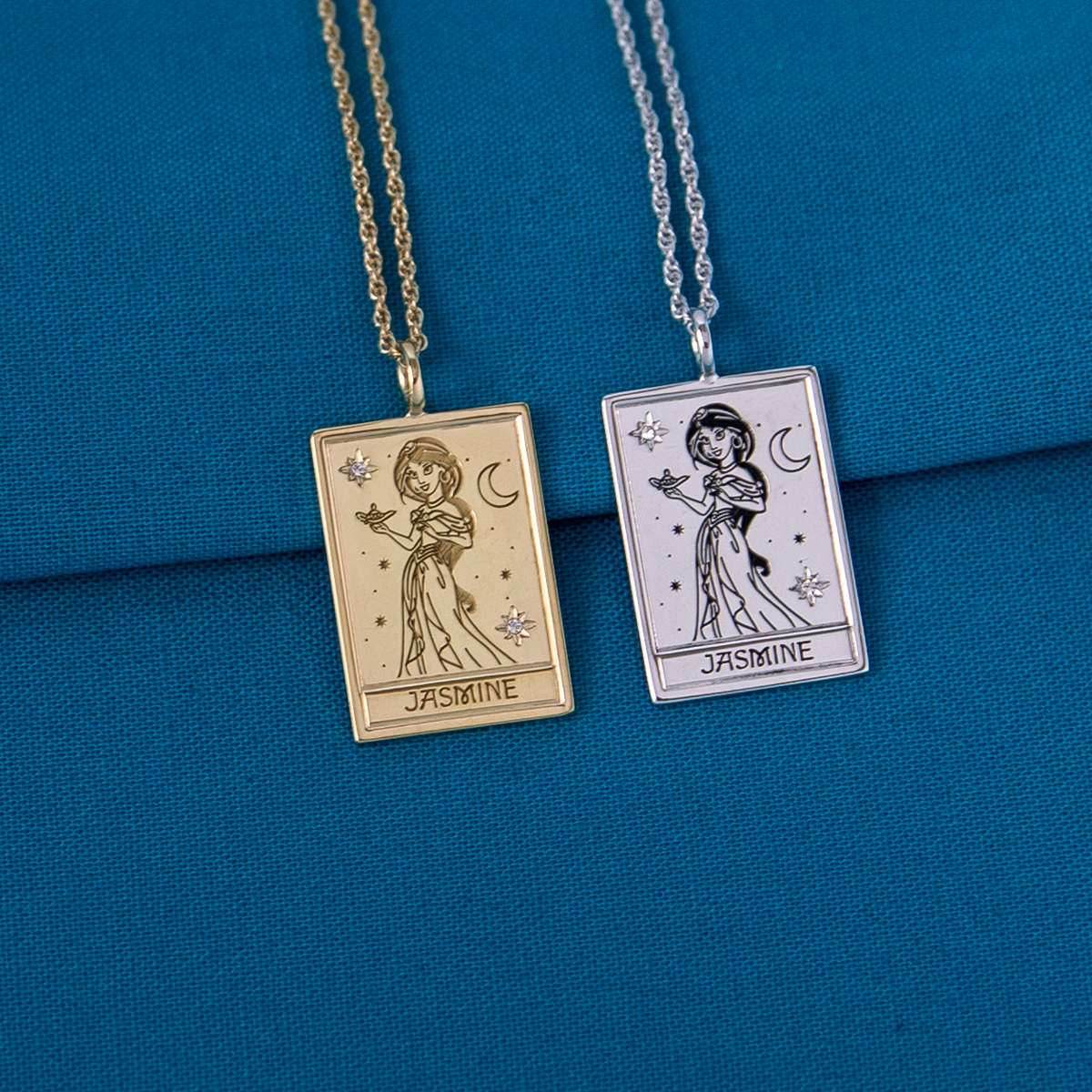 Disney X RockLove ALADDIN Jasmine Tablet Necklace - Sterling Silver