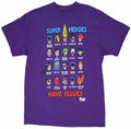 Super Heroes Have Issues Too DC Comics Adult T-Shirt - S