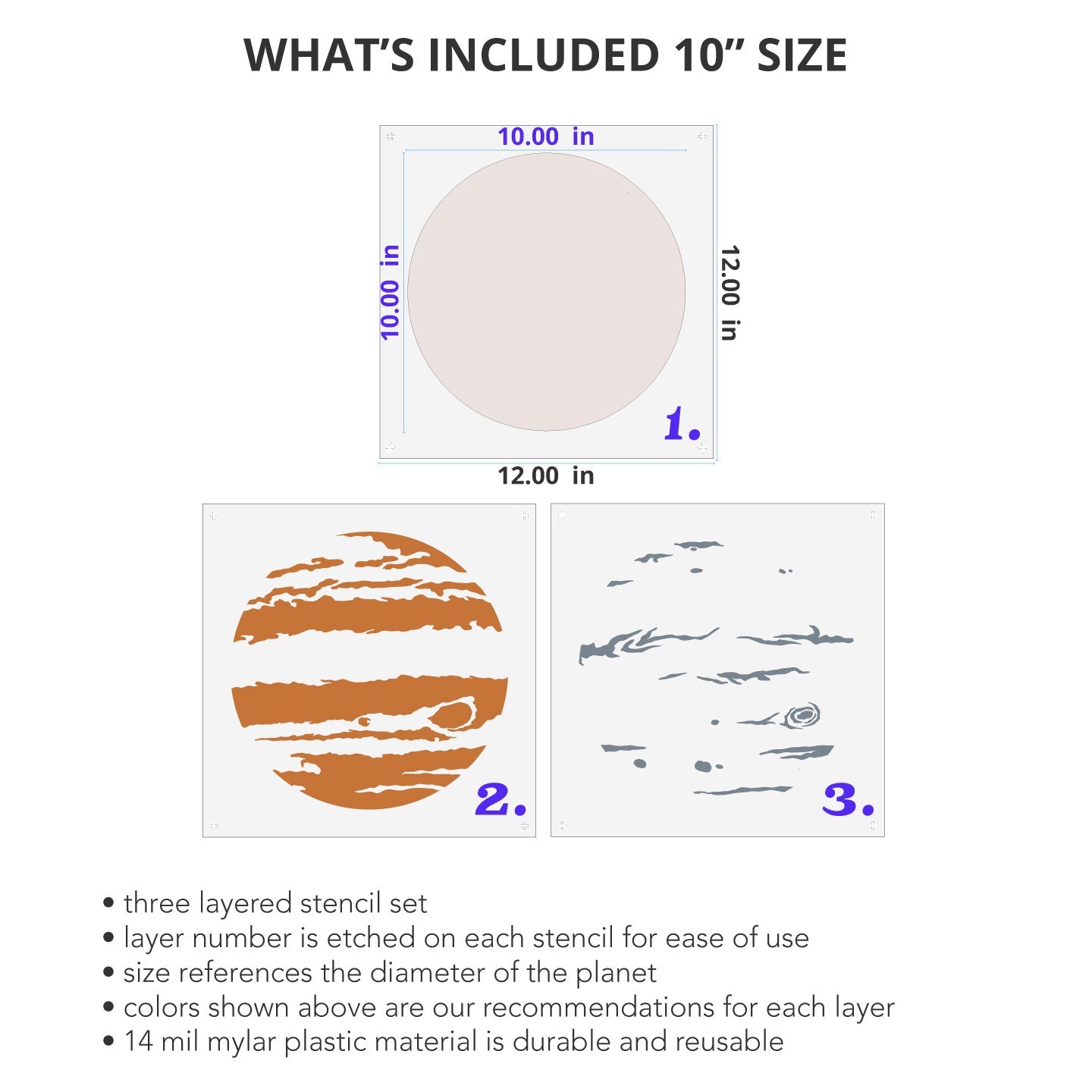Jupiter Wall Mural Stencil Set