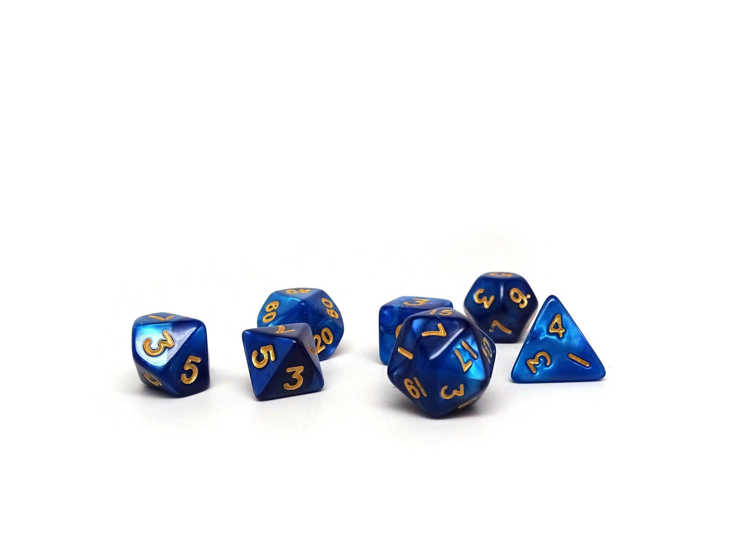 10mm Black and Blue Mini Dice Set - 