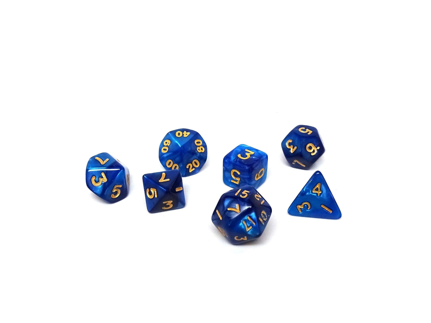 10mm Black and Blue Mini Dice Set