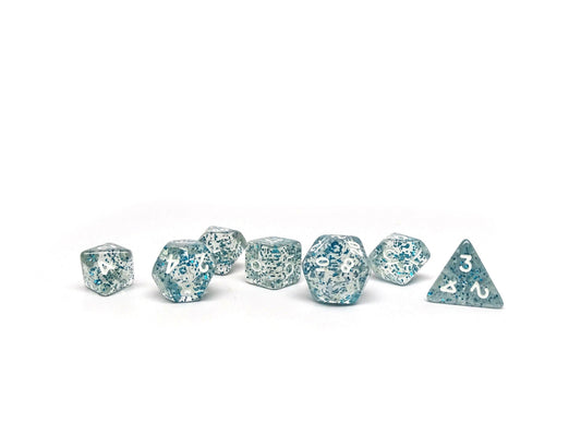 10mm Blue Sparkle Mini Dice Set - 