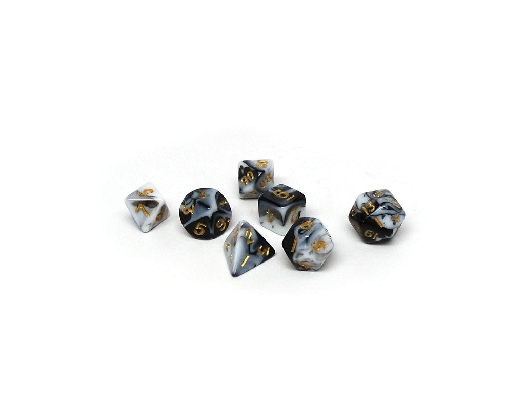 10mm Marbled Mini Dice Set - 