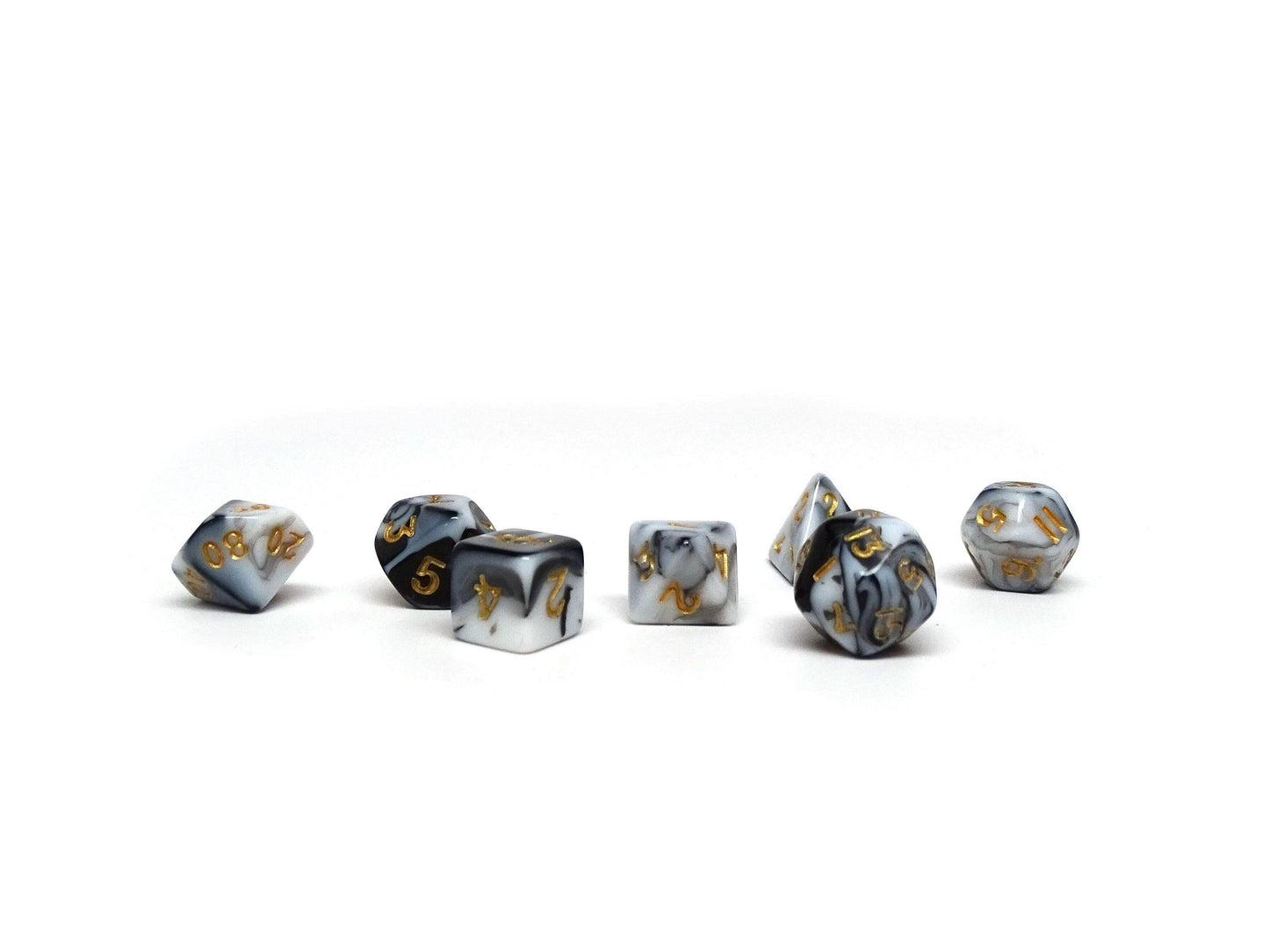10mm Marbled Mini Dice Set - 