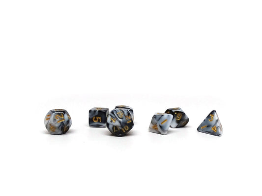 10mm Marbled Mini Dice Set - 