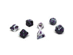 10mm Marbled with Purple Numbering Mini Dice Set - 