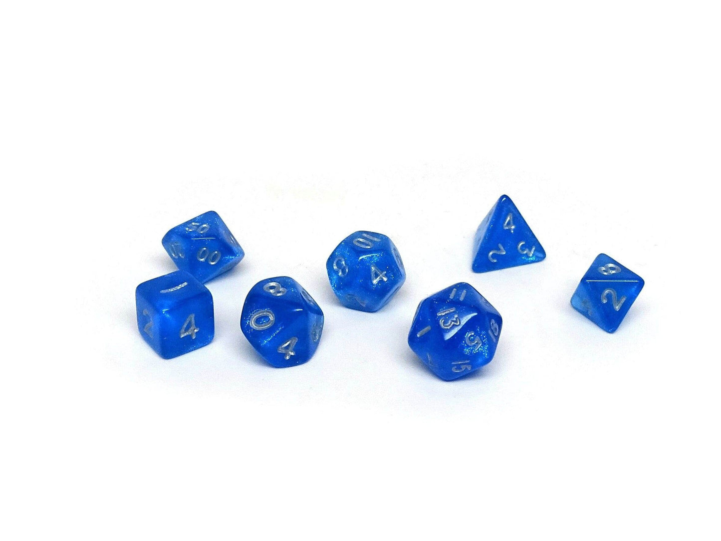 10mm Ocean Blue Mini Dice Set - 