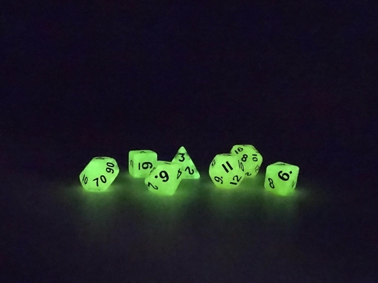 10mm Orange Glow in the Dark Mini Dice Set - 