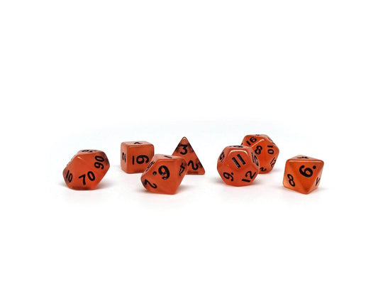 10mm Orange Glow in the Dark Mini Dice Set - 