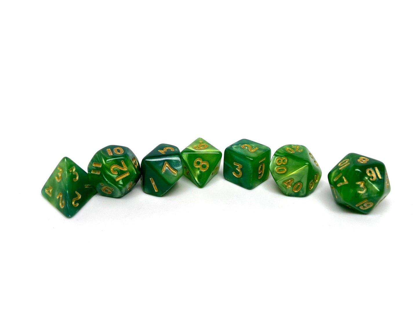 10mm Shamrock Swirl Mini Dice Set - 