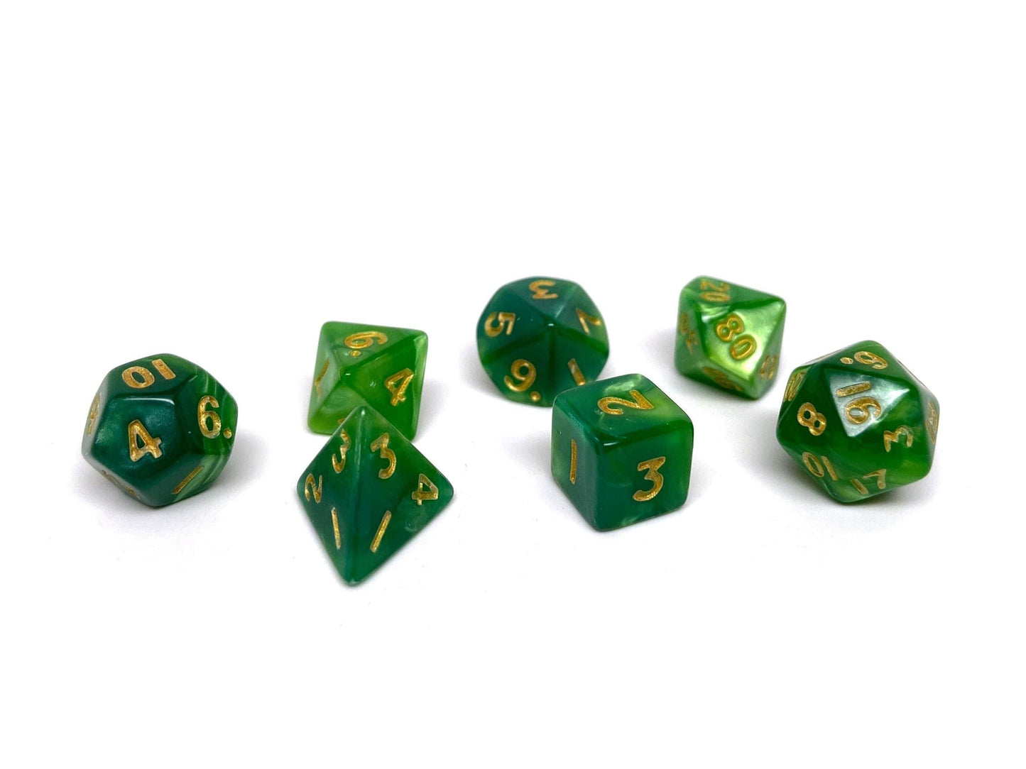 10mm Shamrock Swirl Mini Dice Set - 