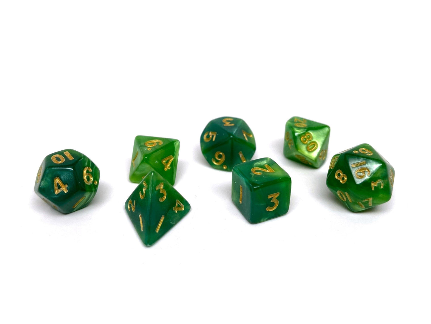 10mm Shamrock Swirl Mini Dice Set