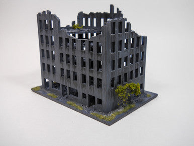 Ruined City Building, 7" x 3" (MDF) - 15MMDF262-2