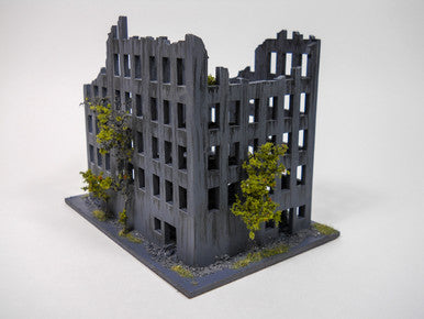 Ruined City Building, 7" x 3" (MDF) - 15MMDF262-2