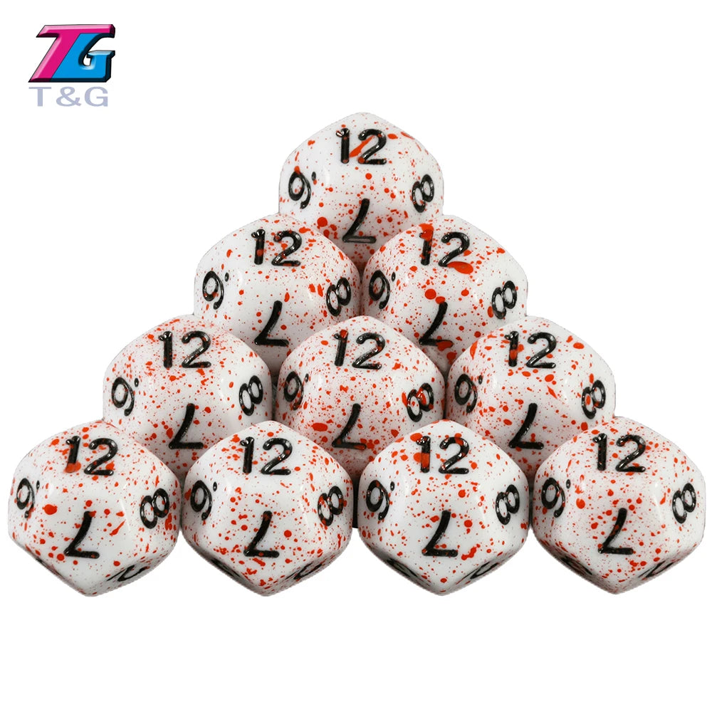 10Pcs/Set Polyhedral D4-D20 Multi Sides Dice DND Games for Opaque Digital Dice for Funny Party Board Game