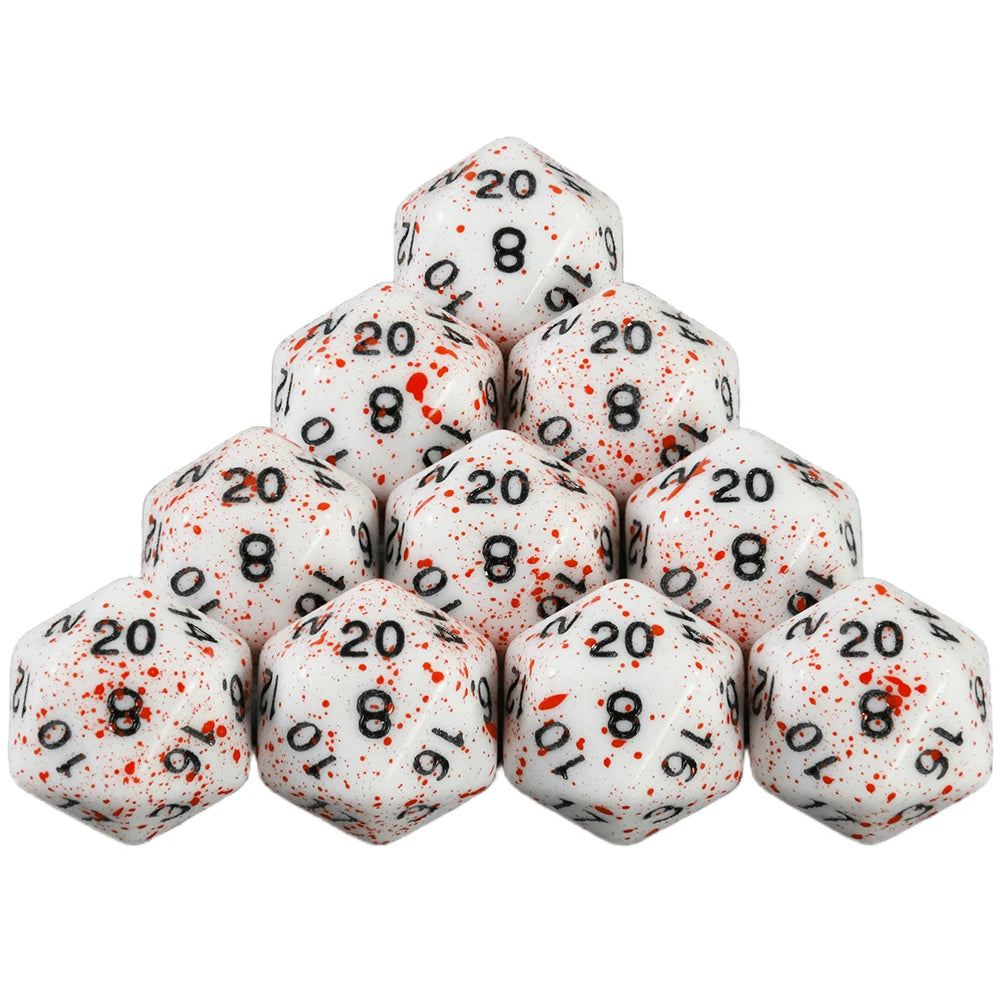 10Pcs/Set Polyhedral D4-D20 Multi Sides Dice DND Games for Opaque Digital Dice for Funny Party Board Game