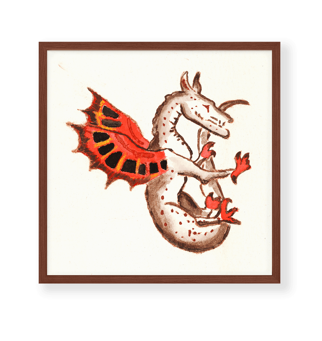 Majestic Medieval Dragon Fine Art Print - 