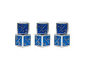 1/+1 & -1/-1 D6 Blue Pack of 6 CCG Metal Dice