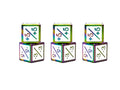 1/+1 & -1/-1 D6 White Pack of 6 CCG Metal Dice