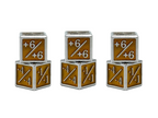 1/+1 & -1/-1 D6 Yellow Pack of 6 CCG Metal Dice