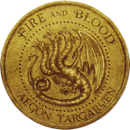 Aegon Targaryen Golden Dragon Coin - 