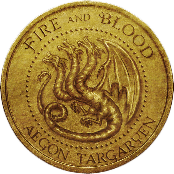 Aegon Targaryen Golden Dragon Coin - 