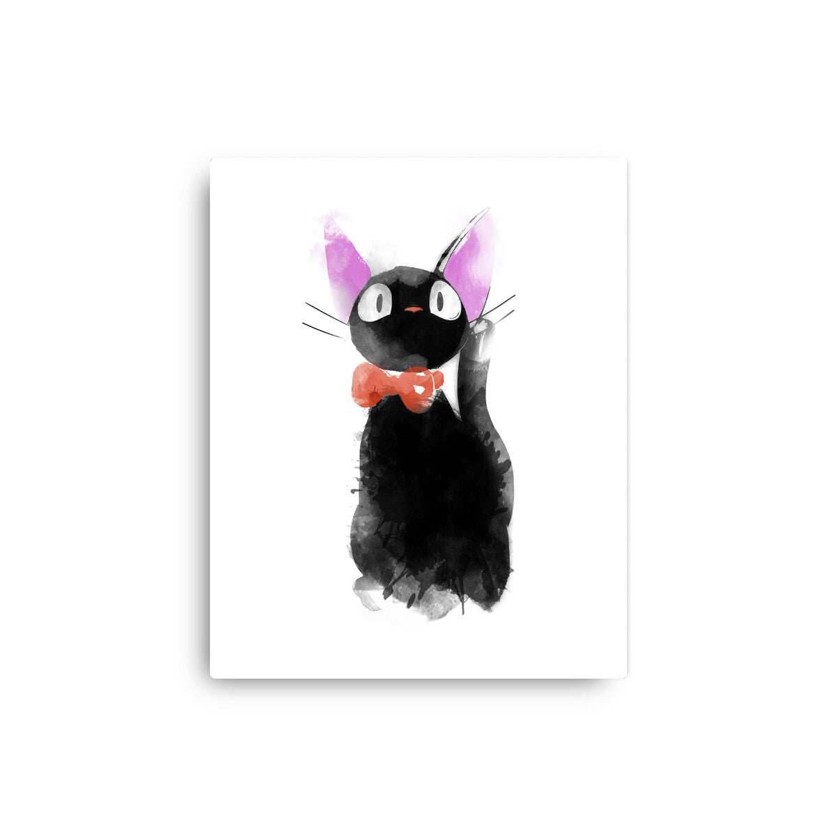 Watercolor Cat - None / White / 12x16