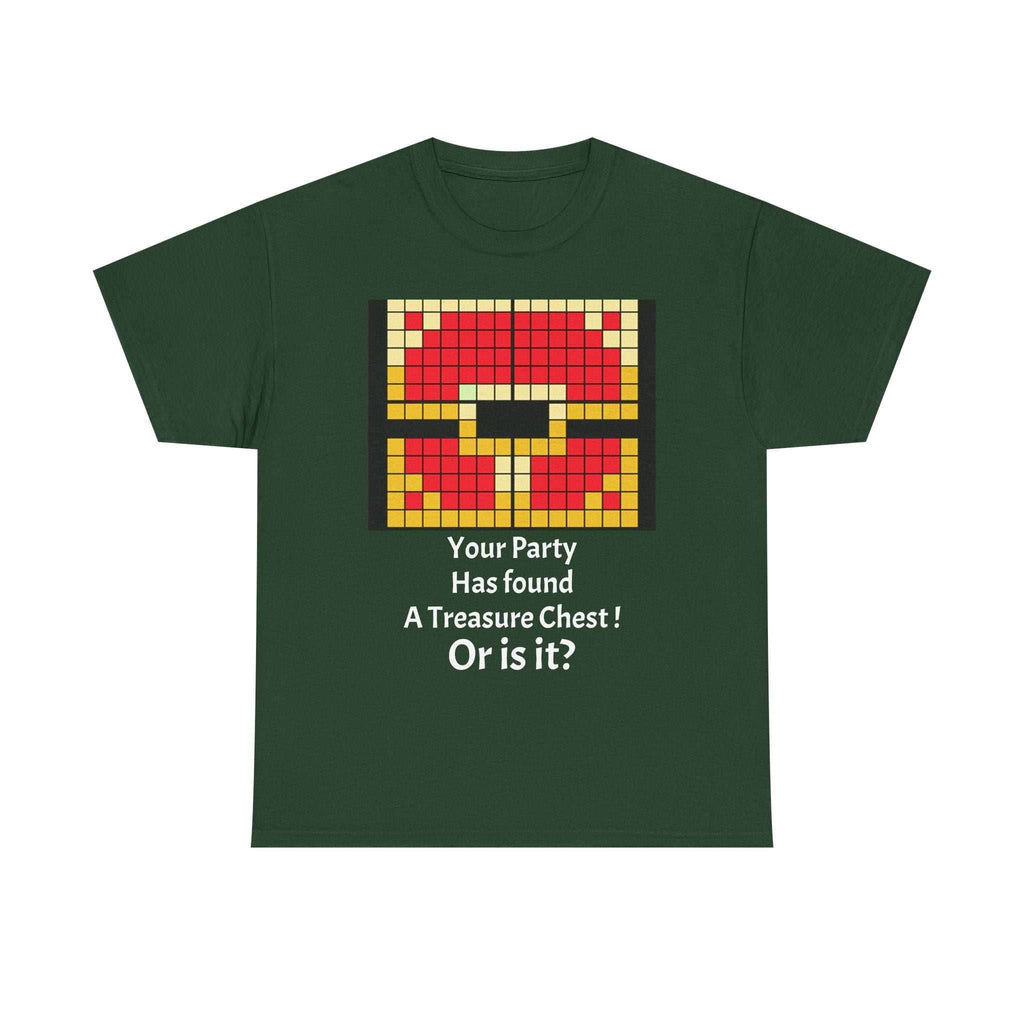 Your party has found a treasure chest! Unisex Heavy Cotton Tee - Forest Green / S