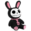 Furrybones Black Bun-Bun Plush - 