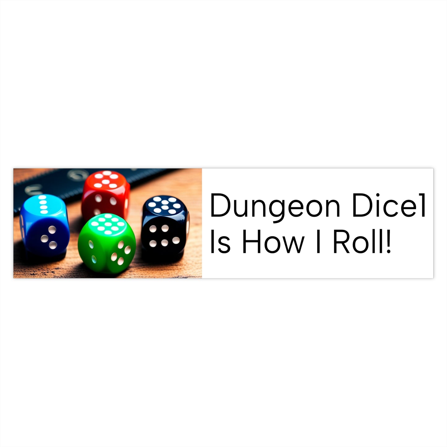 Dungeon Dice 1 logo Bumper Stickers-DungeonDice1