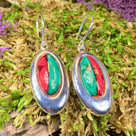 Heathergems Celtic Teardrop Earrings - Red