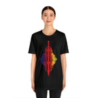 Sunset Ombre Dragon and Sword Shirt - Asphalt / S