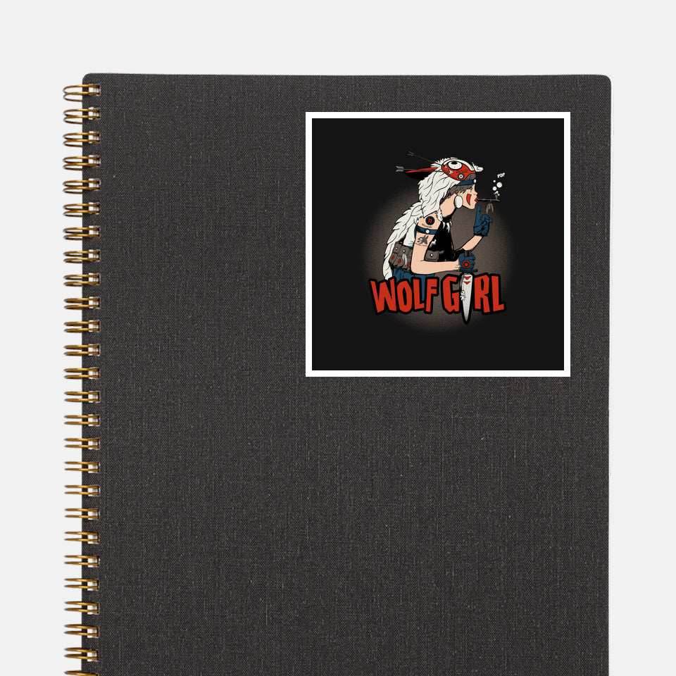 Wolf Girl - None / Black / 3x3