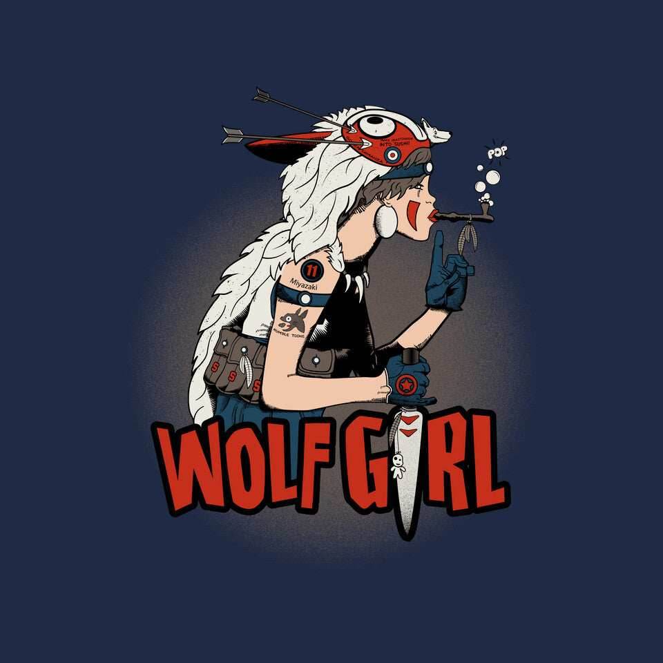 Wolf Girl - None / Black / 3x3
