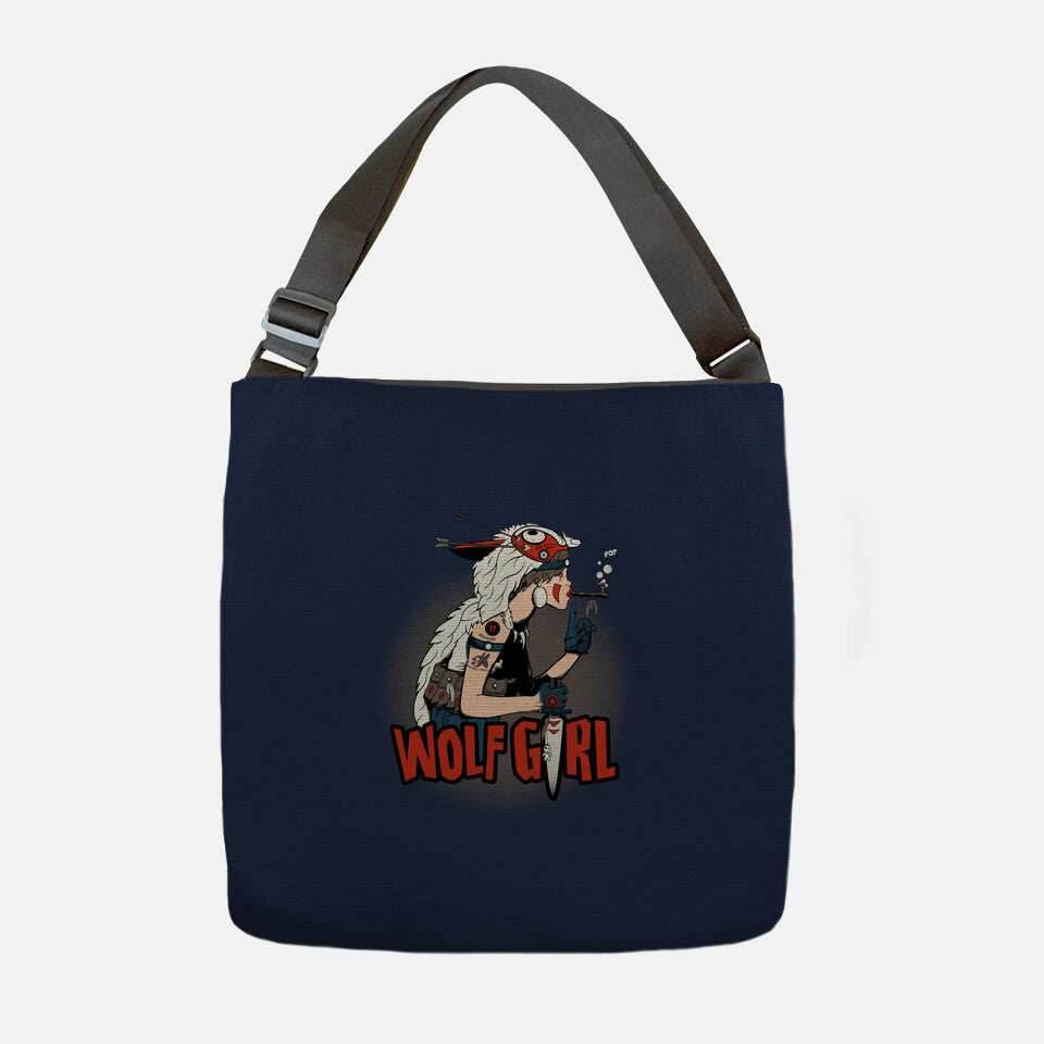 Wolf Girl - None / Black / 16x16