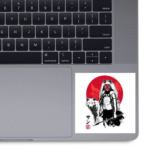 Wolf Girl Sumi-e - None / White / 3x3