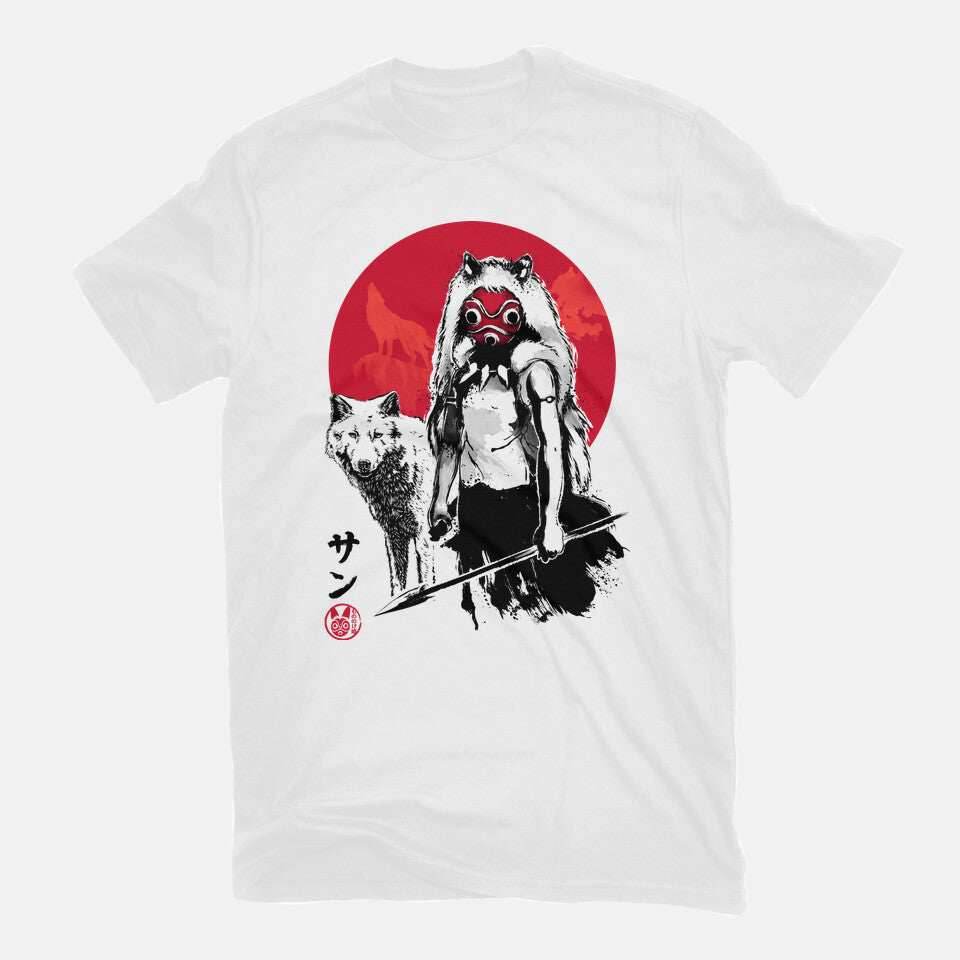 Wolf Girl Sumi-e - Unisex / White / S