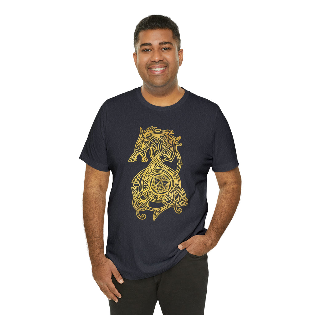 Golden Celtic Dice Dragon Shirt