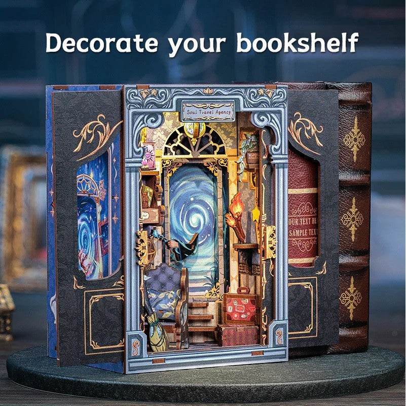 Book Nook Wizardi Miniature - Soul Travel Agency Roombox Kit - 