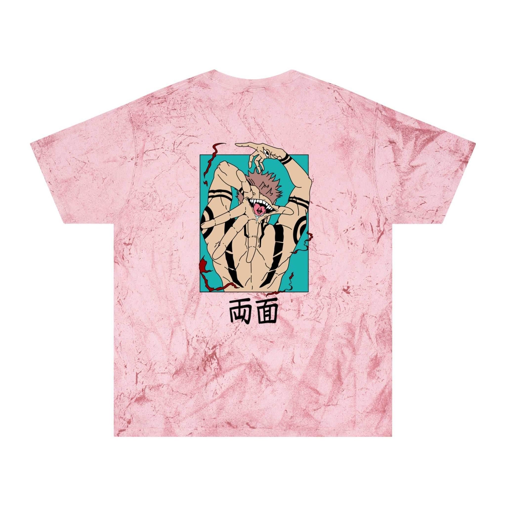 Sukuna x Itadori Retro Comfort Colors® Color Blast Unisex Anime Tee - Purple / S